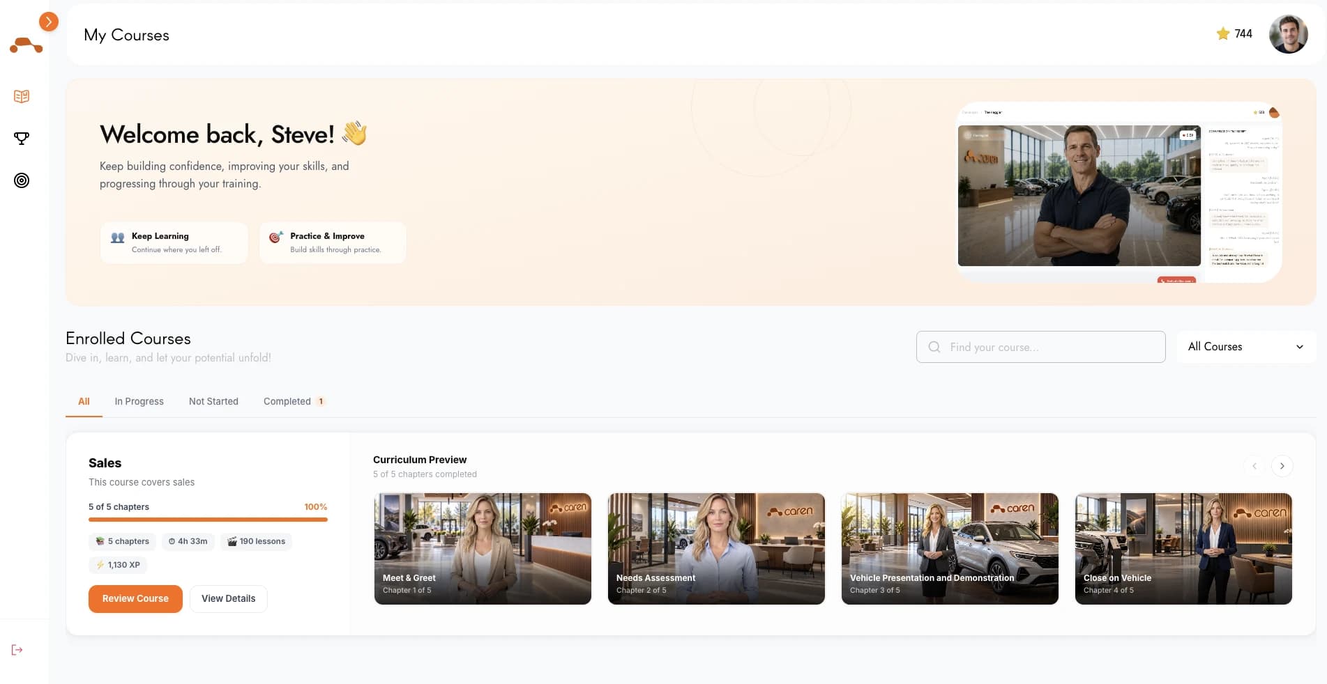 Caren dashboard