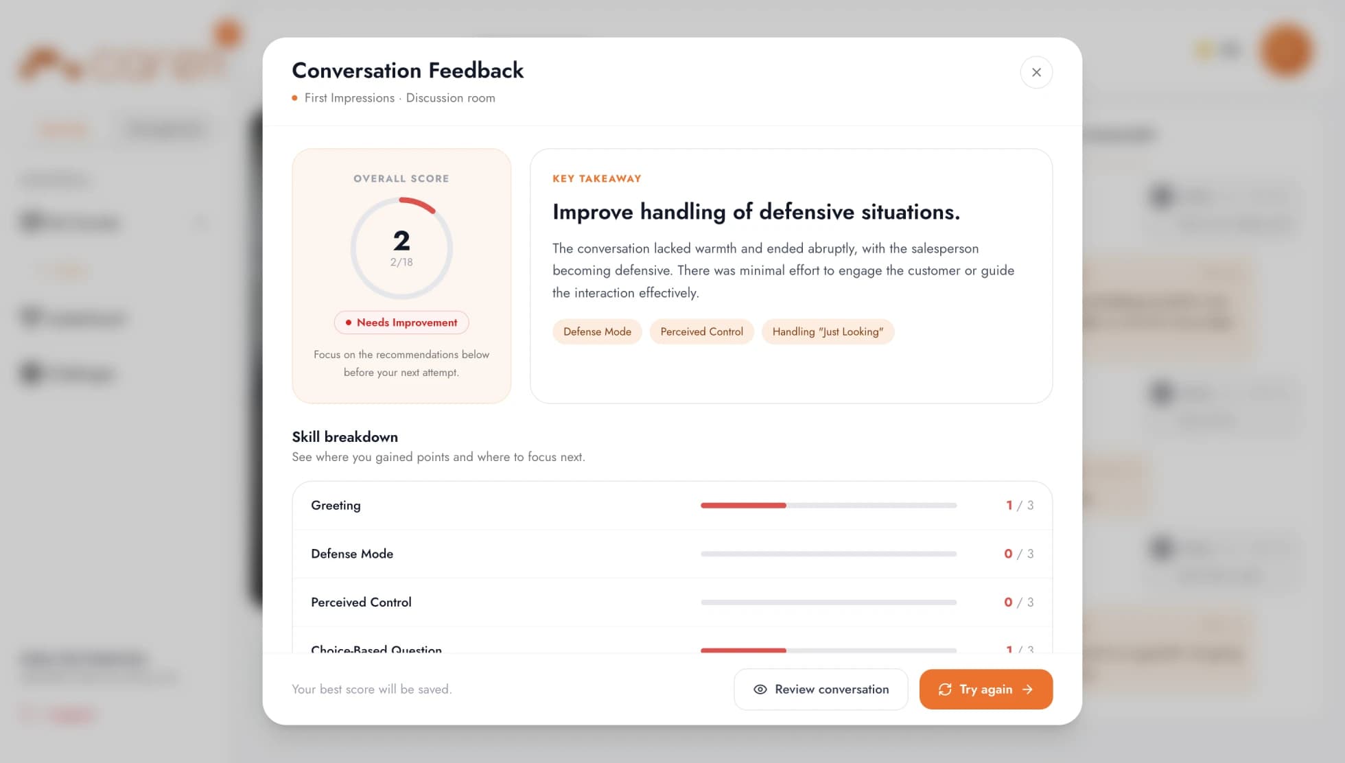 Review the feedback